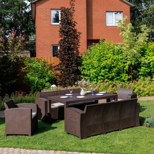 Комплект Royal Family GRAND LANA LUX DINING XL коричневый